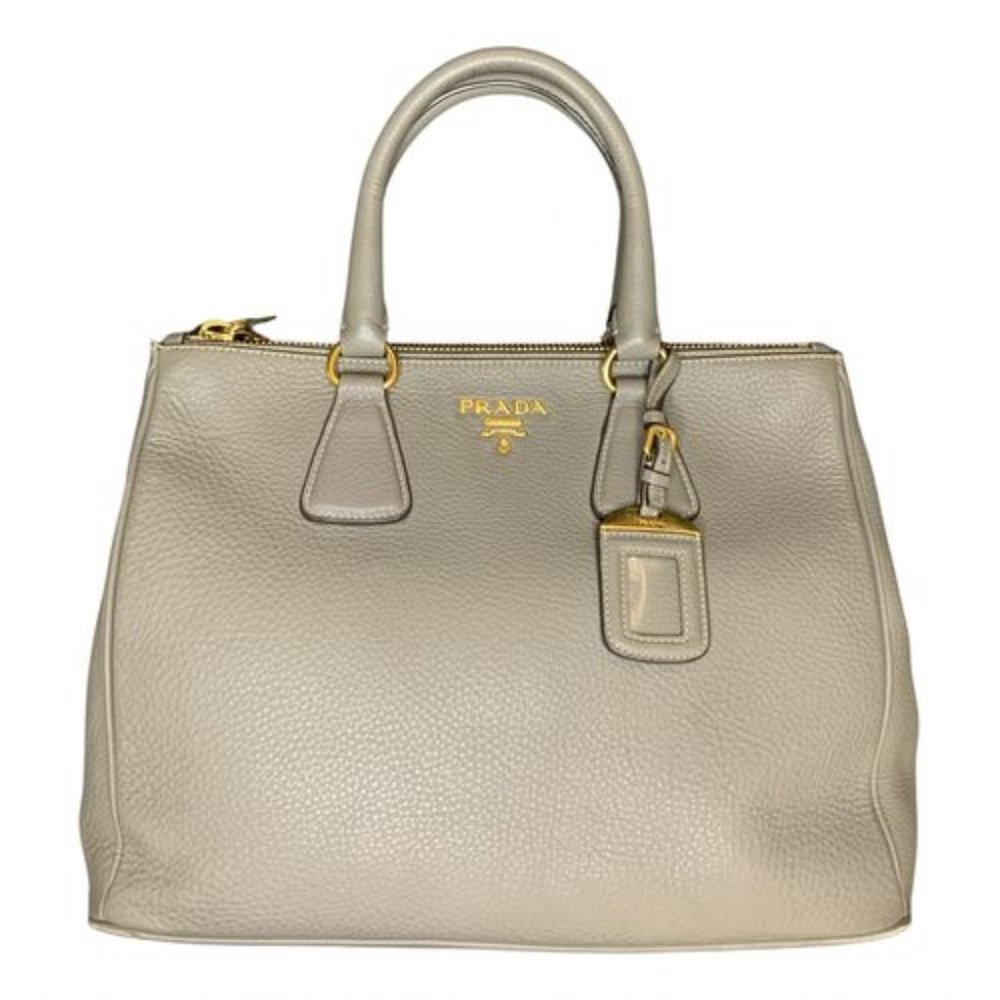 Prada Vitello Daino Shopping Bn2420 Gray Calfskin Tote